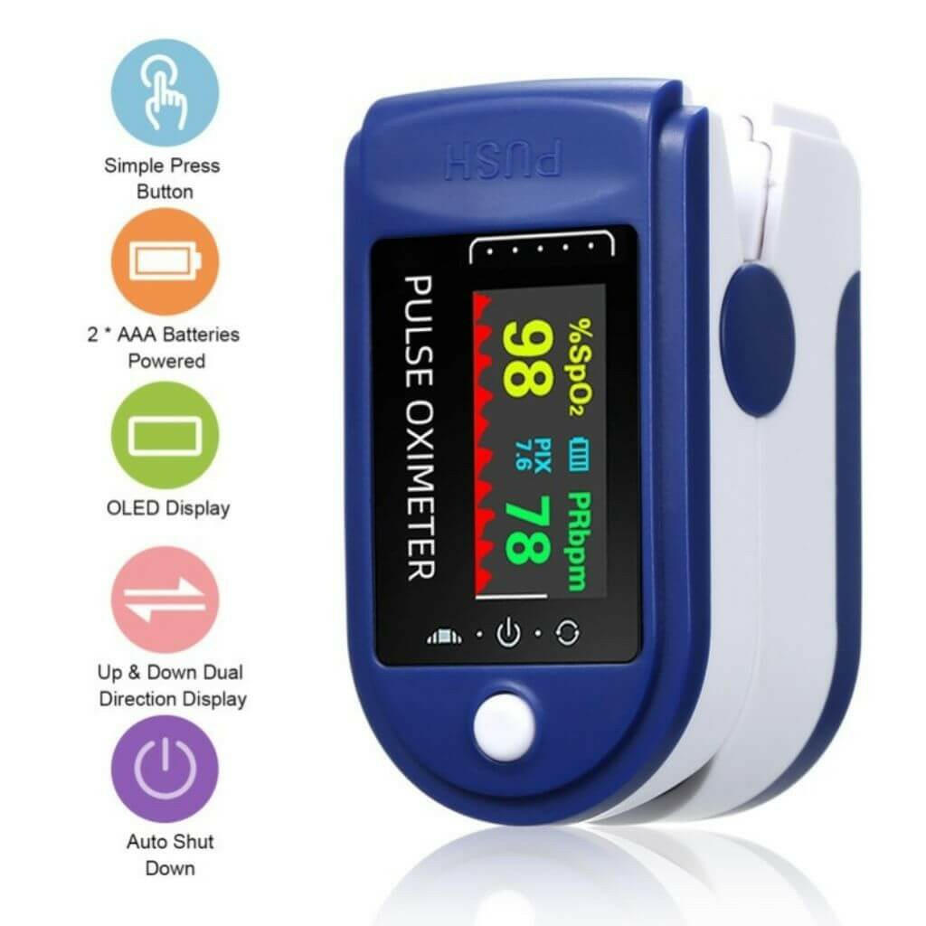 Fingertip Pulse Oximeter on the left function explanations