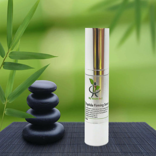 Peptide Firming Serum with green background