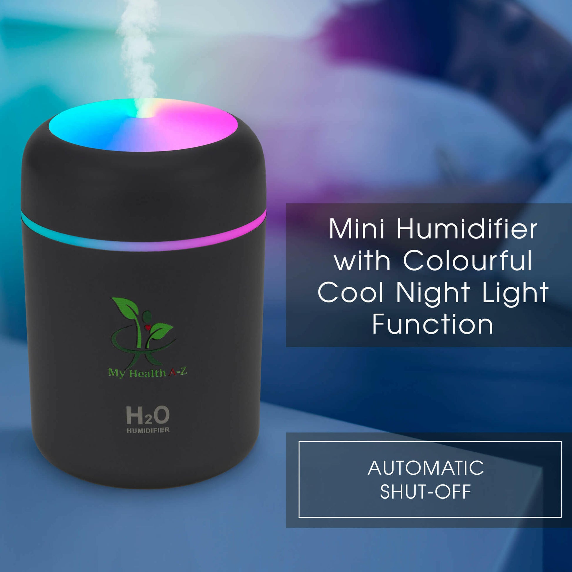 USB Mini Diffuser with colourful Night Light Auto shut Off with colourful coll night light funtion