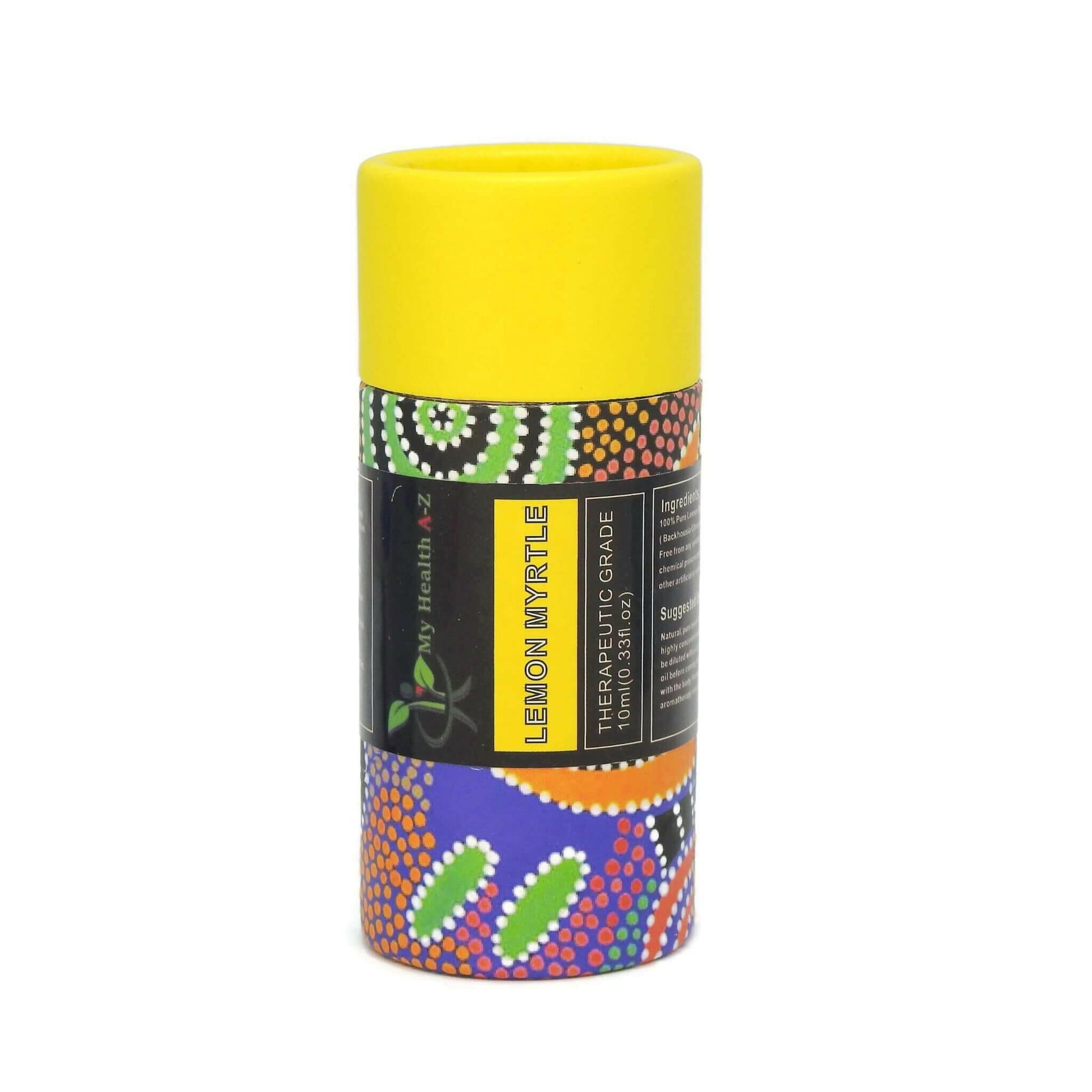 lemon myrtle essential oil l dot design cylinder