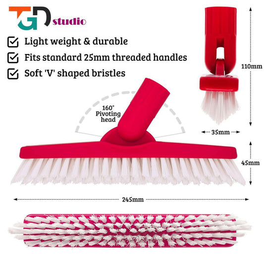 V-trim Floor Grout Cleaning Brush side and front view